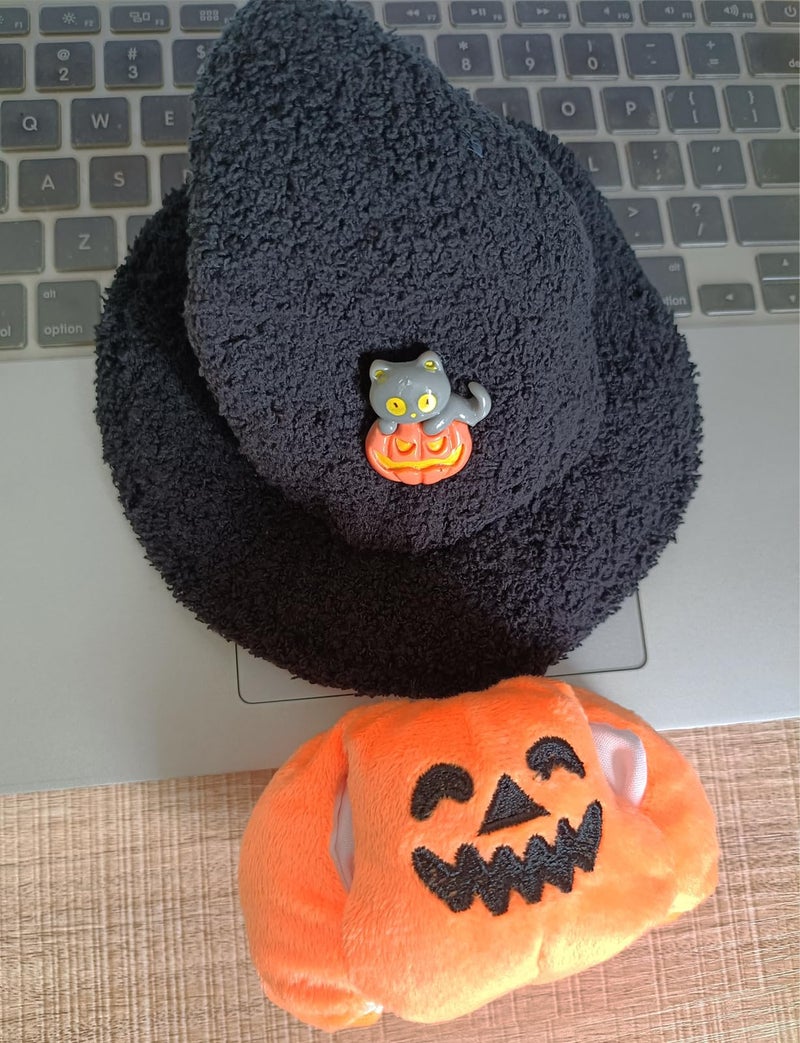 JSLOVFLO Doll Outfit Clothes Set for 17cm Dolls  Premium Fashion Halloween Pumpkin Witch Hat for Dolls Accessories (NO Doll) (Halloween Pumpkin) - Image 2